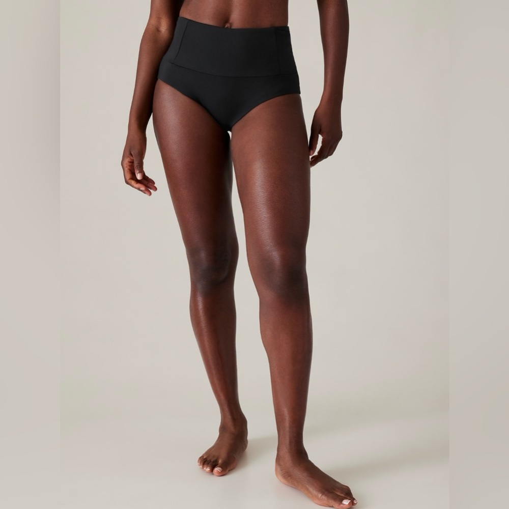 Athleta Black High-Waisted Swim Bottom